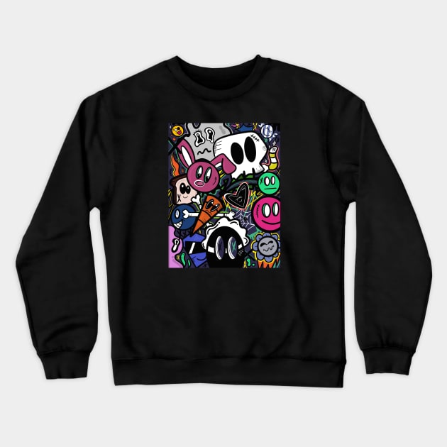 Mind Boggle Doodle III Crewneck Sweatshirt by LightniNG Underground